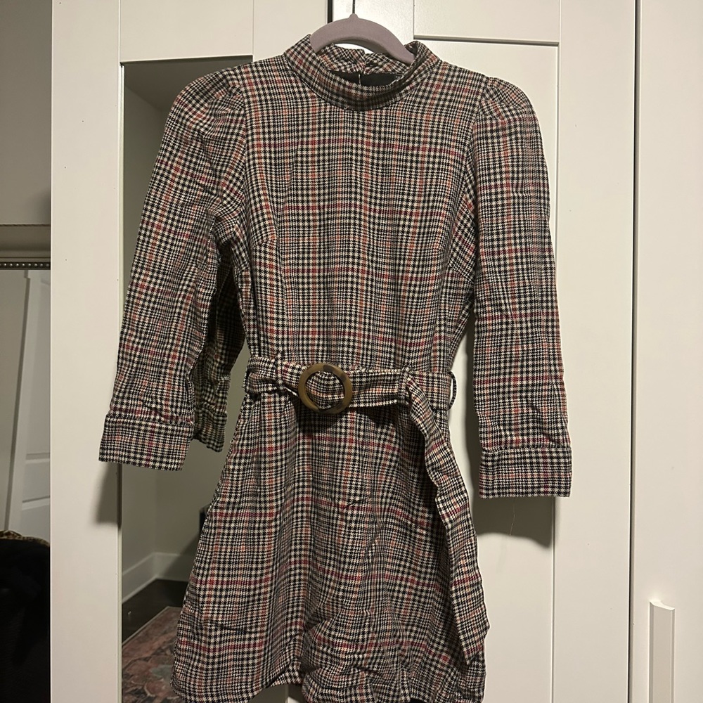 Zara plaid dress
